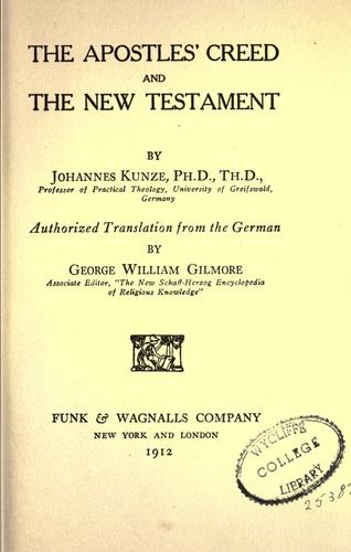 The Apostles creed and the New Testament