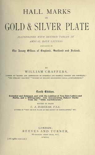 Hall marks on gold & silver plate