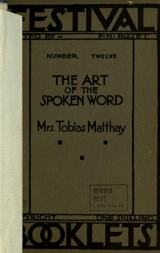 The art of the spoken word