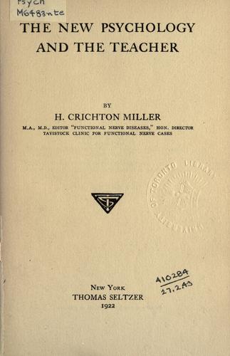 The new psychology and the teacher