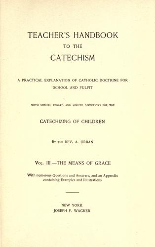 Teacher's handbook to the catechism