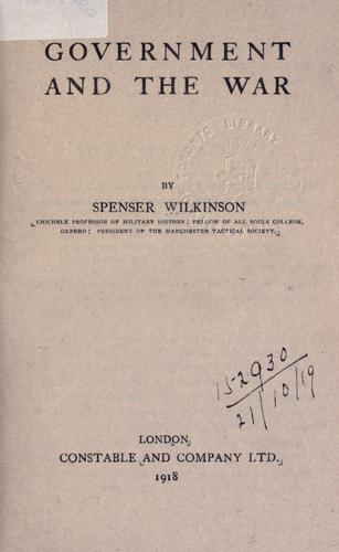 Government and the war