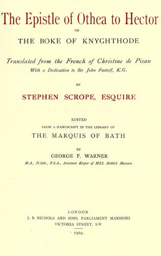 The epistle of Othea to Hector