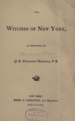 The witches of New York
