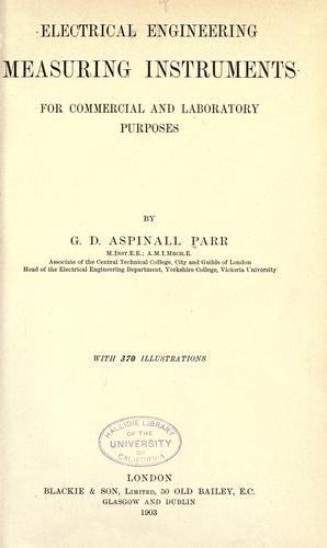 Electrical engineering measuring instruments for commercial and laboratory purposes