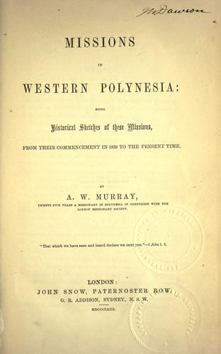 Missions in Western Polynesia
