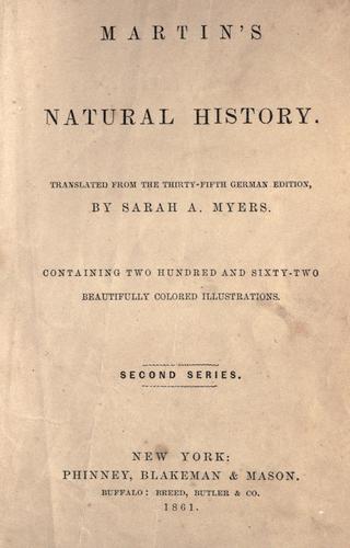 Martin's Natural history