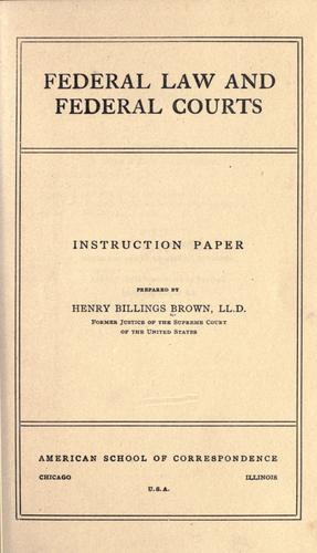 Federal law and federal courts