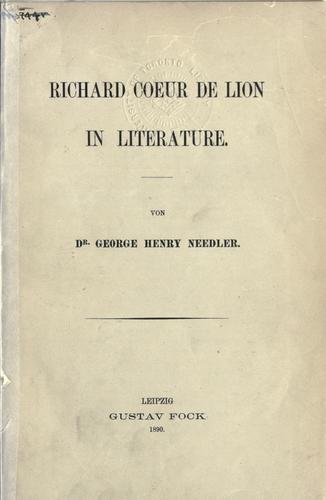 Richard Coeur de Lion in literature