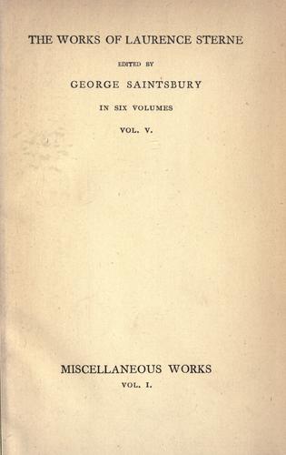 The letters, sermons and miscellaneous writings of Laurence Sterne