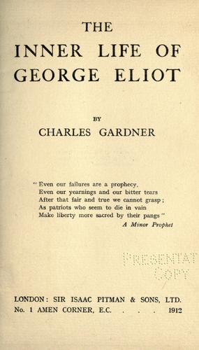 The inner life of George Eliot