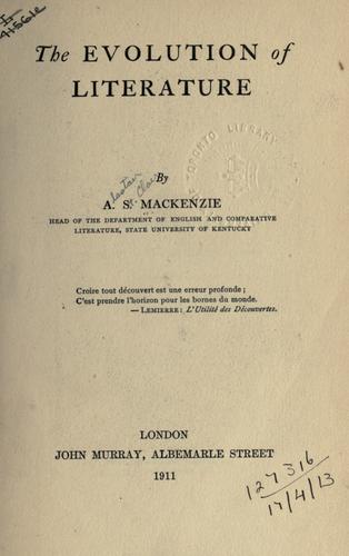 The evolution of literature