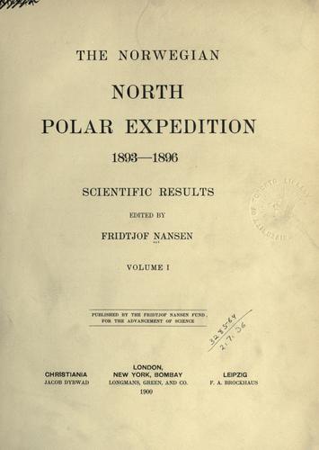 The Norwegian North Polar Expedition, 1893-1896