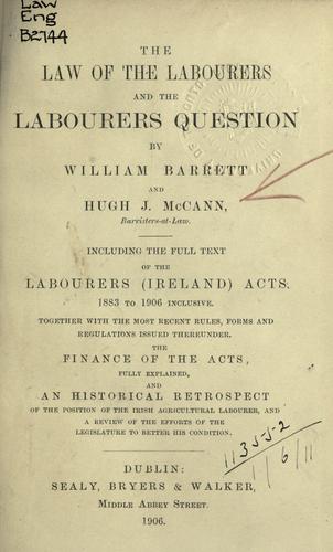 The law of the labourers and the labourers question
