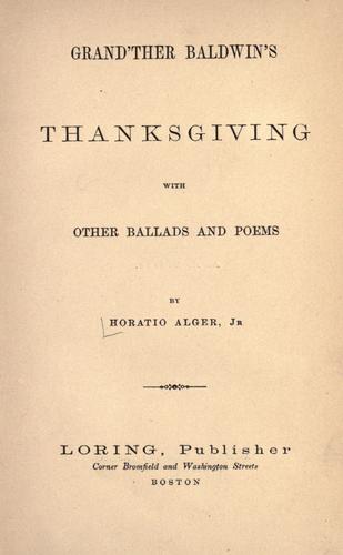 Grand'ther Baldwin's Thanksgiving