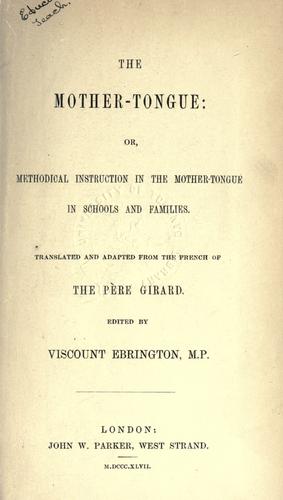 The mother-tongue