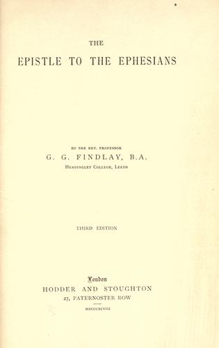 The Epistle to the Ephesians