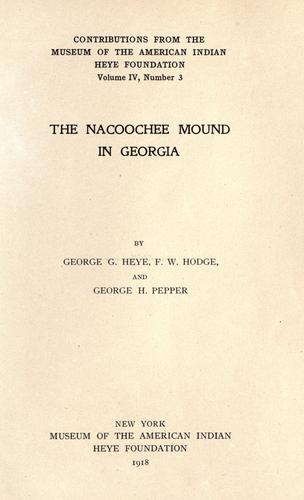The Nacoochee mound in Georgia