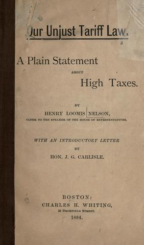 Our unjust tariff law