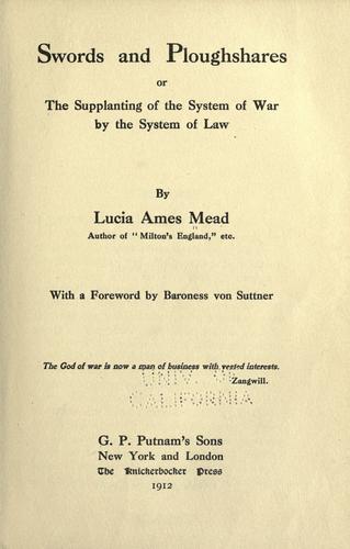 Swords and ploughshares