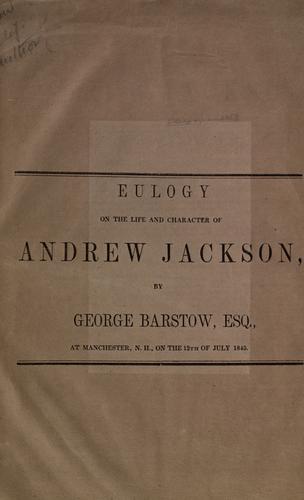Eulogy on the life and character of Andrew Jackson