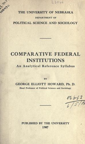 Comparative federal institutions