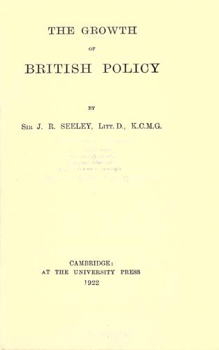 The growth of British policy