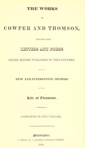 The works of Cowper and Thomson