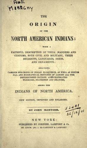 The origin of the North American Indians