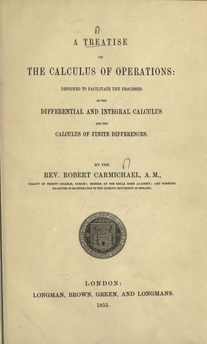 A treatise on the calculus of operations