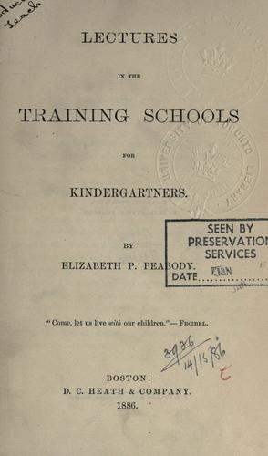 Lectures in the training schools for kindergartners