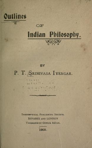 Outlines of Indian philosophy