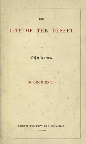 The city of the desert