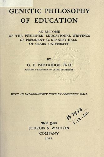 Genetic philosophy of education