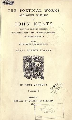 Poetical works and other writings, now first brought together, including poems and numerous letters not before published