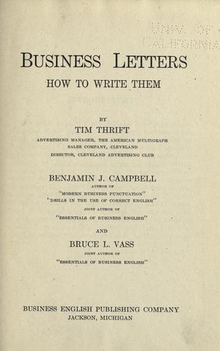 Business letters, how to write them