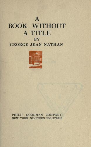 A book without a title