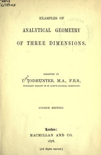 Examples of analytical geometry