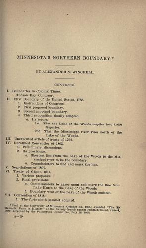 Minnesota's northern boundary