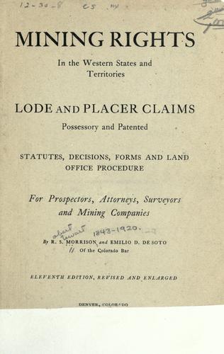 Mining rights in the western states and territories