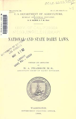 National and state dairy laws