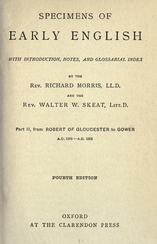 Specimens of early English