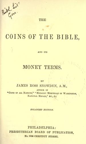 The coins of the Bible and its monetary terms