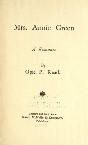 Mrs. Annie Green