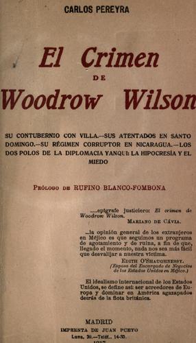 El crimen de Woodrow Wilson