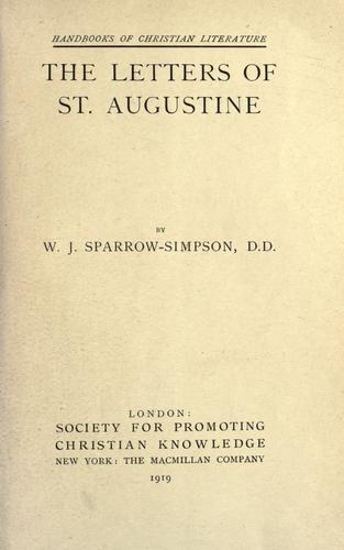 The letters of St. Augustine