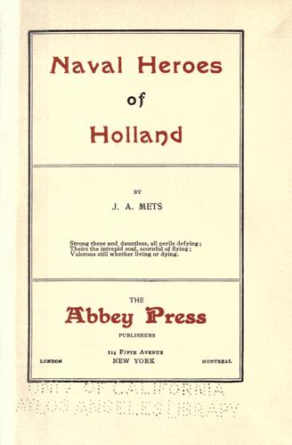 Naval heroes of Holland
