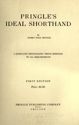 Pringle's ideal shorthand