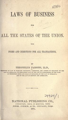 Laws of business for all the states of the Union