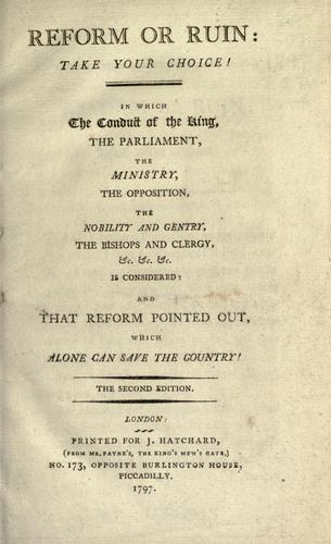 Reform or ruin
